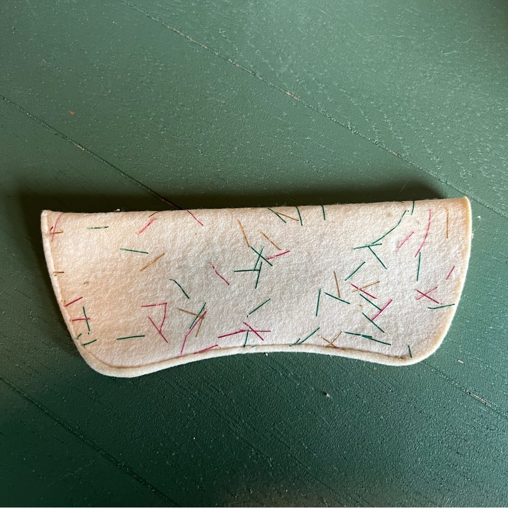 Sunglasses or Glasses Felt Confetti Streamer Case | Vintage Glasses Case
